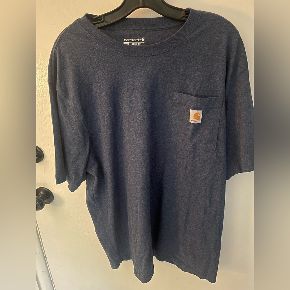 Carhartt Men's Dark Blue Short Sleeve Tee